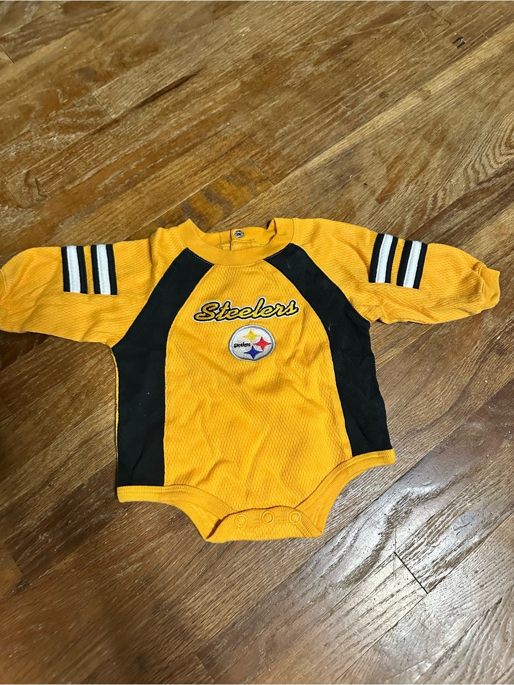 NFL Steelers Yellow & Black Baby One-Piece Bodysuit